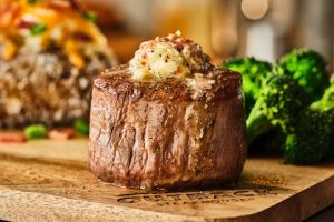 Filet* topped with Bacon & Blue Cheese Butter